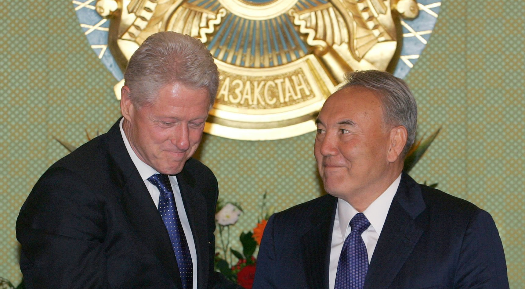 On Sep. 6, 2005, Bill Clinton met with Kazakh strongman Nursultan A. Nazarbayev. Two days later, Bill’s friend, Frank Giustra, received coveted Kazakh uranium mining rights—even though Giustra had no uranium mining track record. The industry was stunned. Within months, The Clinton Foundation received $152 million in “donations” from Frank Giustra. Two years later, Giustra sold those rights for $3.1 billion. Hillary and Bill did not disclose their Foundation winnings until forced to recently by Canadian authorities. Goldman Sachs assisted Giustra, and everyone else swirling around the Clinton's New World Order community organizing.