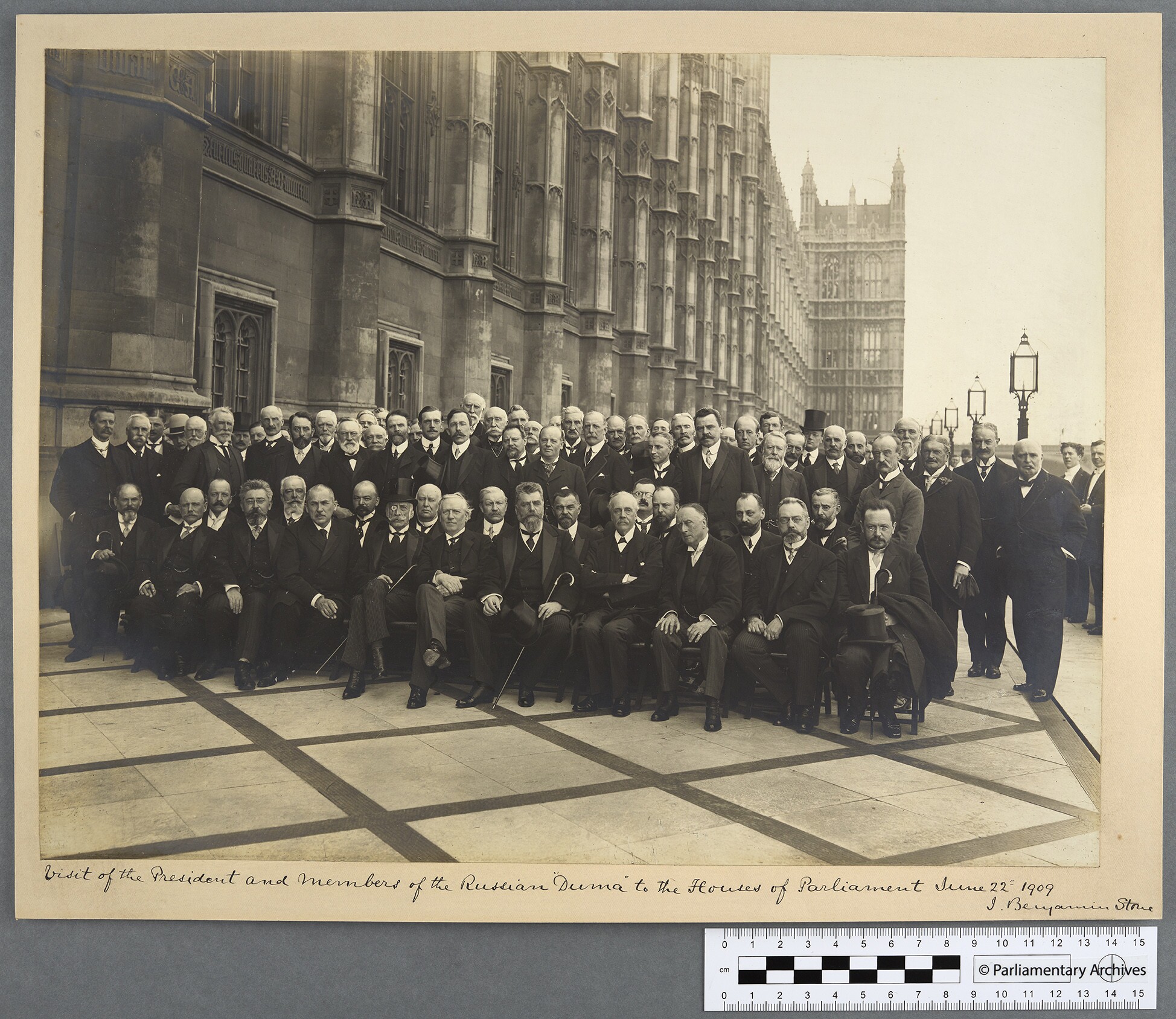 Sir Benjamin Stone, photographer. (Jun. 22, 1909). Visit of the President and Members of the Russian Duma to the House of Commons of Parliament June 22nd 1909. Parliamentary Archives.