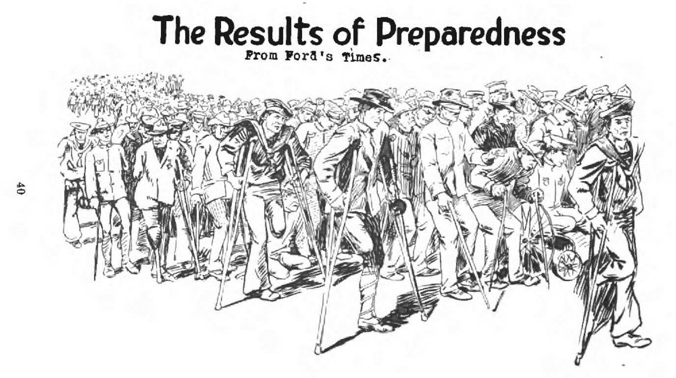 Frank Bonville. (1920). What Henry Ford is Doing, Bureau of Information, CU04245571, 226 pgs, p. 40, Results of Preparedness. Columbia University.