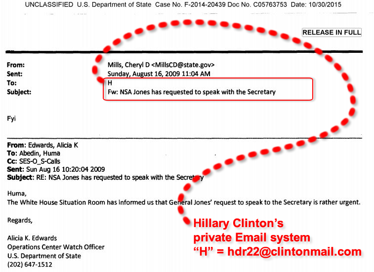Mills, C. (Aug. 16, 2009). NSA Jones request for meeting with Hillary. Judicial Watch v. U.S. Dept. of State, Case No. F-2014-20439, Doc. No. C05763753. U.S. State Department.