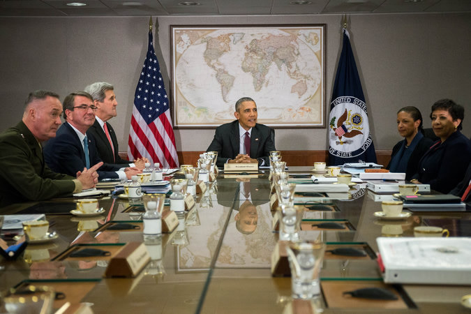 Barack Obama and National Security Council met on Feb. 25, 2016 to expand warrentless-data sharing of NSA data.