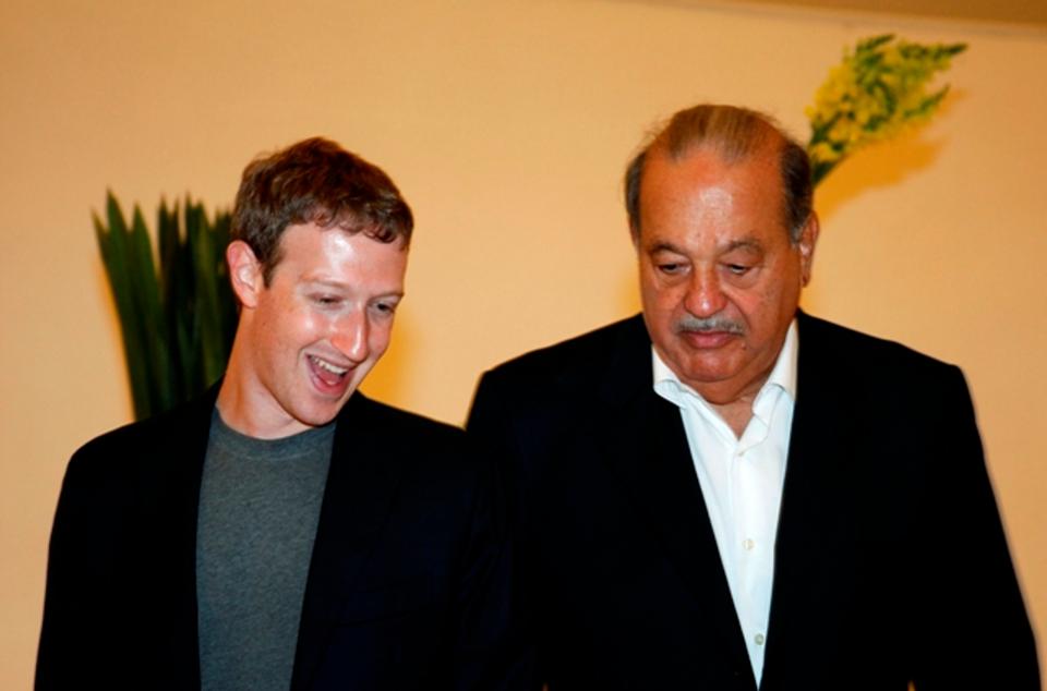 Mark Zuckerberg and Carlos Slim, Sep. 8, 2014