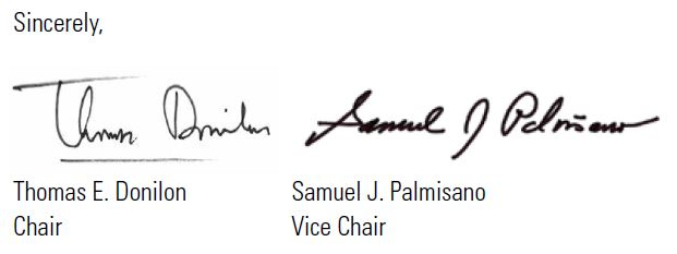 Thomas E. Donilon, Chair, Samuel J. Palmisano, Vice Chair, Final Report and Recommendations Signatures, Barack Obama's Executive Order No. 13718 Commission on Enhancing National Cybersecurity (CENC)