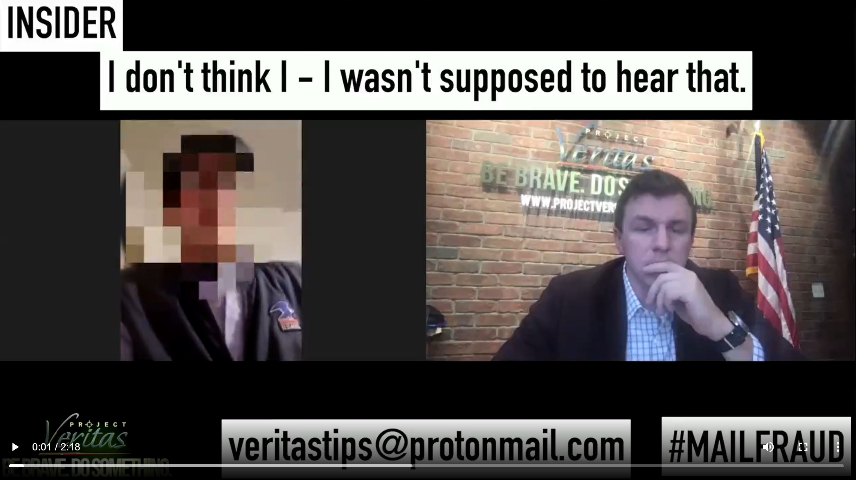 James O'Keefe. (Nov. 05, 2020). BREAKING: Pennsylvania USPS Whistleblower told to backdate ballots. Project Veritas.