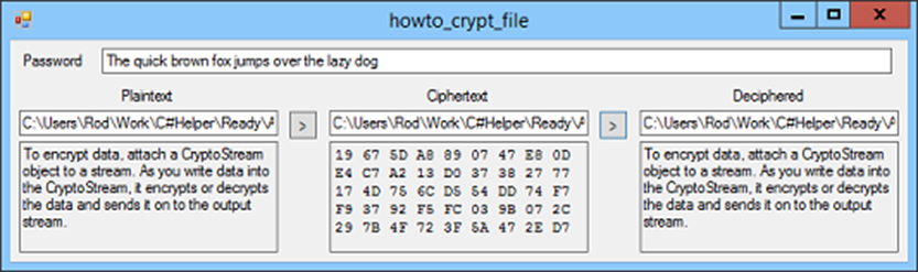 Encrypted and Nonencrypted data