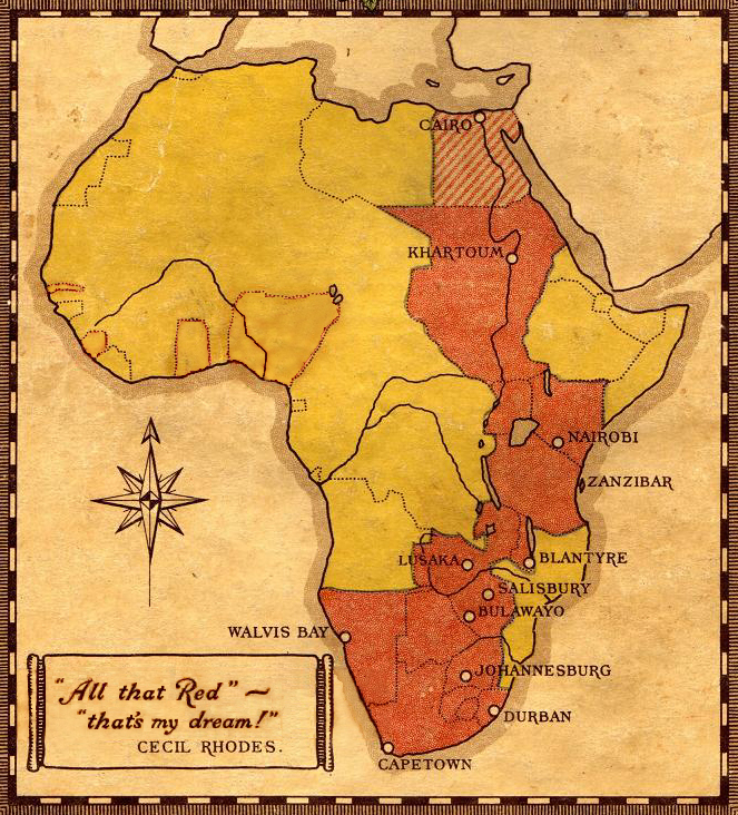 Rhodes’ British Empire corridor through Africa