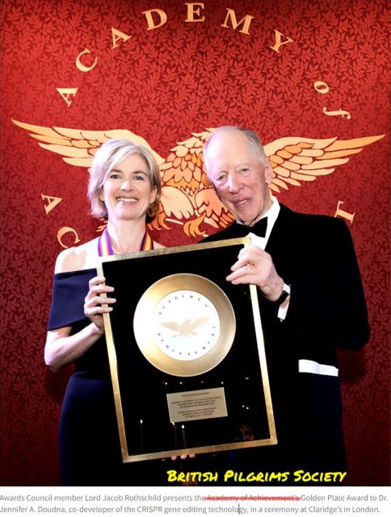 Lord Jacob Rothschild, Dr. Jennifer A. Doudne. (Oct. 17-21, 2017). 52nd International Achievement Summit, CRISP, p. 24. American Academy of Achievement.