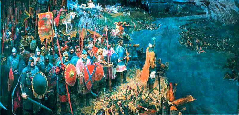 Starting on Oct. 08, 1480 (to Nov. 28), Orthodox Christian Czar Ivan III stood down the Muslim "Golden Horde" at the gates of Moscow in a bloodless confrontation that threw off forever the 250-year Tatar-Mongol yoke on the Russian people and their threat to Christian Europe (the Great Stand on the Ugra River)