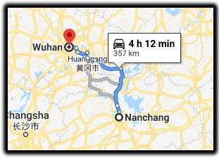 Nanchang to Wuhan, China